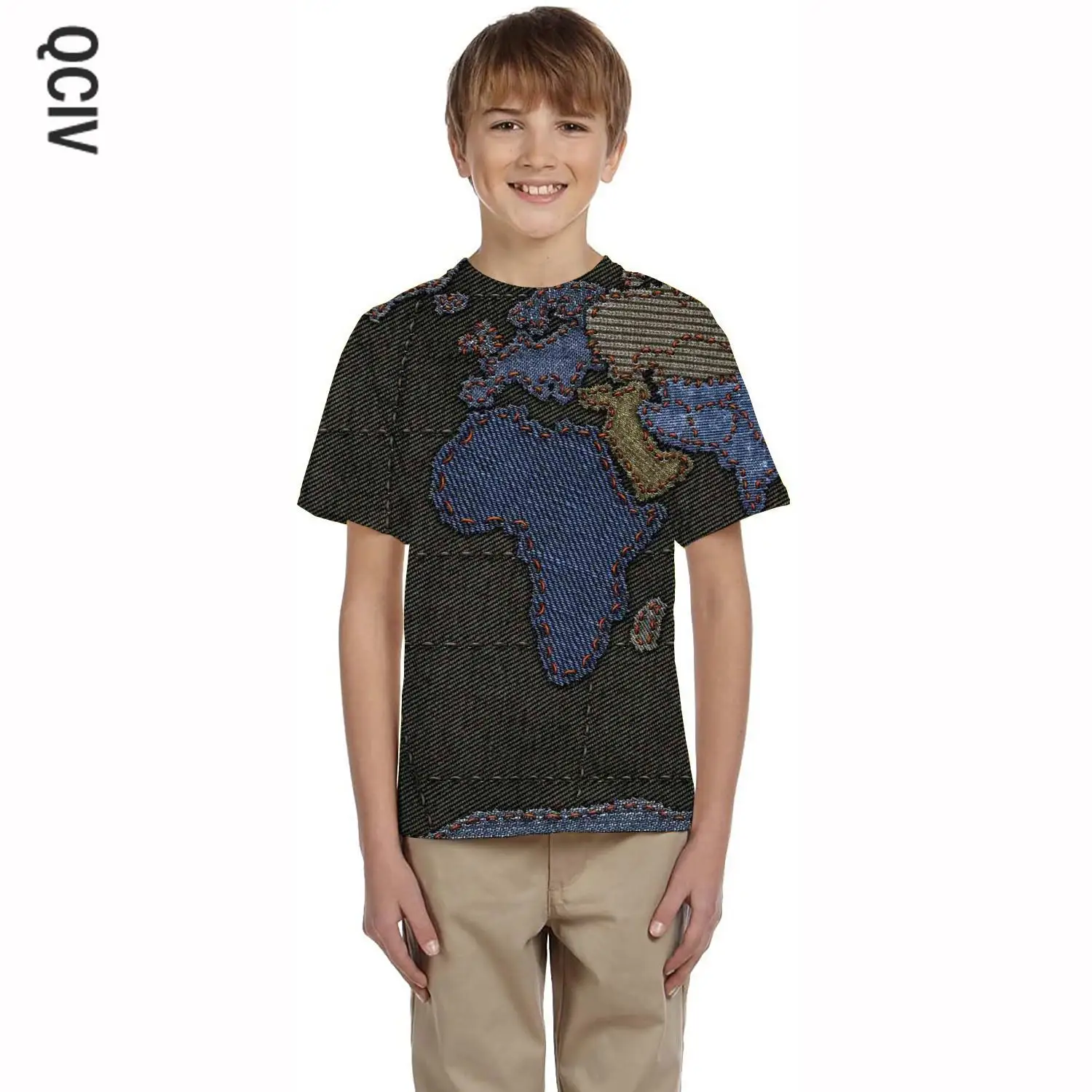

3d Tshirt World map t shirt kids Pattern Tshirts Casual Harajuku Tshirt Printed kids Clothing Punk Rock Printed Style Big Size