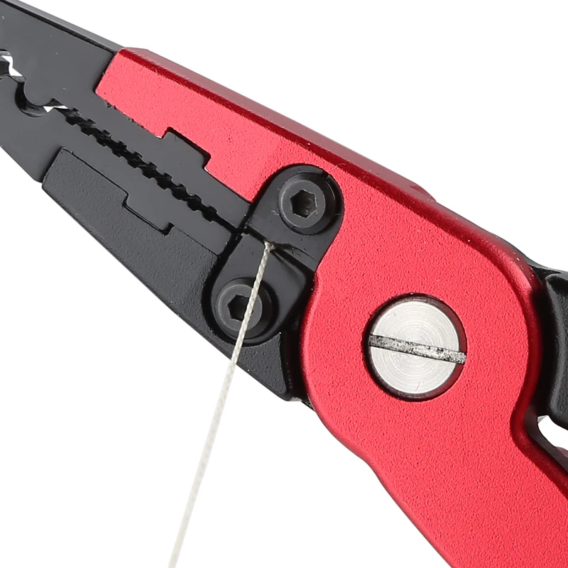New Design Aluminum Alloy Fishing Pliers Split Ring Cutters heath & fishing lanyard