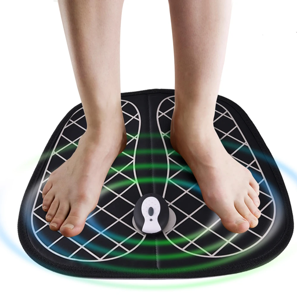 

Electric EMS Foot Massager ABS Physiotherapy Revitalizing Pedicure Tens Foot USB Wireless Feet Muscle Stimulator Massage Pad