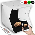 2 светодиодный складной светильник 40*40 портативный софтбокс для фотостудии Регулируемый светильник для цифровой зеркальной камеры