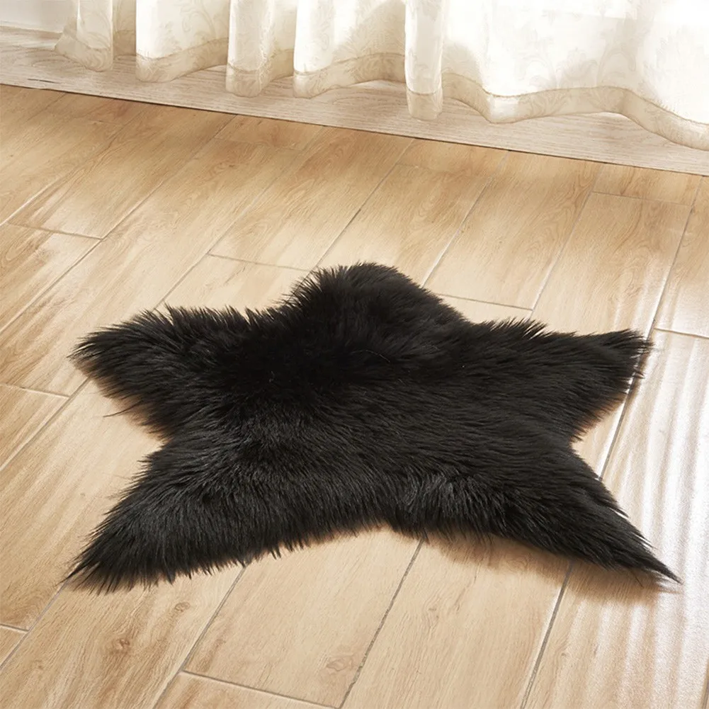 

Five-pointed Star Floor Mat Sitting Room Carpet Decorative Cushion Plush Carpet Decorative Cushion Plush Carpet Bedroom Home Dec