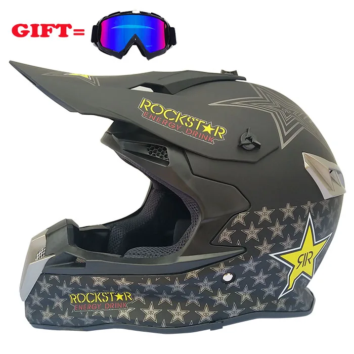 Motorcycle cross helmet for motorcycle helmet down MTB DH off road motorcycle cross racing helmet point with goggles - Цвет: 1