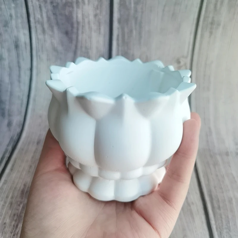 Силиконовая форма для бетонного цветочного горшка креативная круглая кашпо из