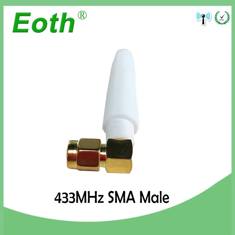 EOTH 5pcs 433mhz antenna 2~3dbi sma male lora antene pbx iot module lorawan signal receiver antena high gain