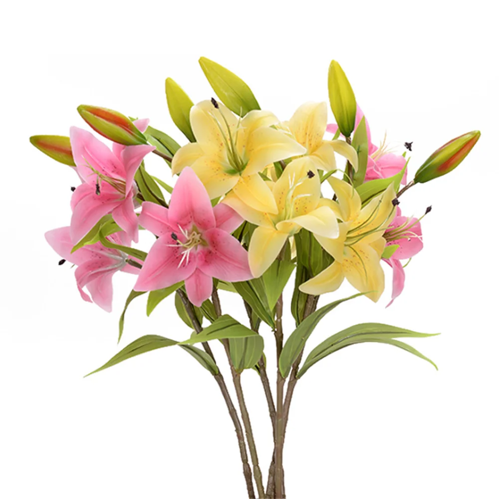 

Artificial Flower Lily Filigree Flower Living Room Decoration Tabletop Dining Table Flower Floor Decoration Flower Arrangement