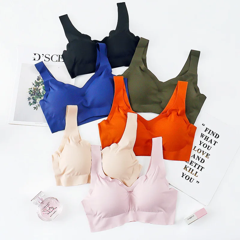 

Women Underwear Sexy Bra Shock-proof Bralette Seamless Lingerie Push Up Crop Top Intimate Wire Free Lenceria Padded Biustonosz