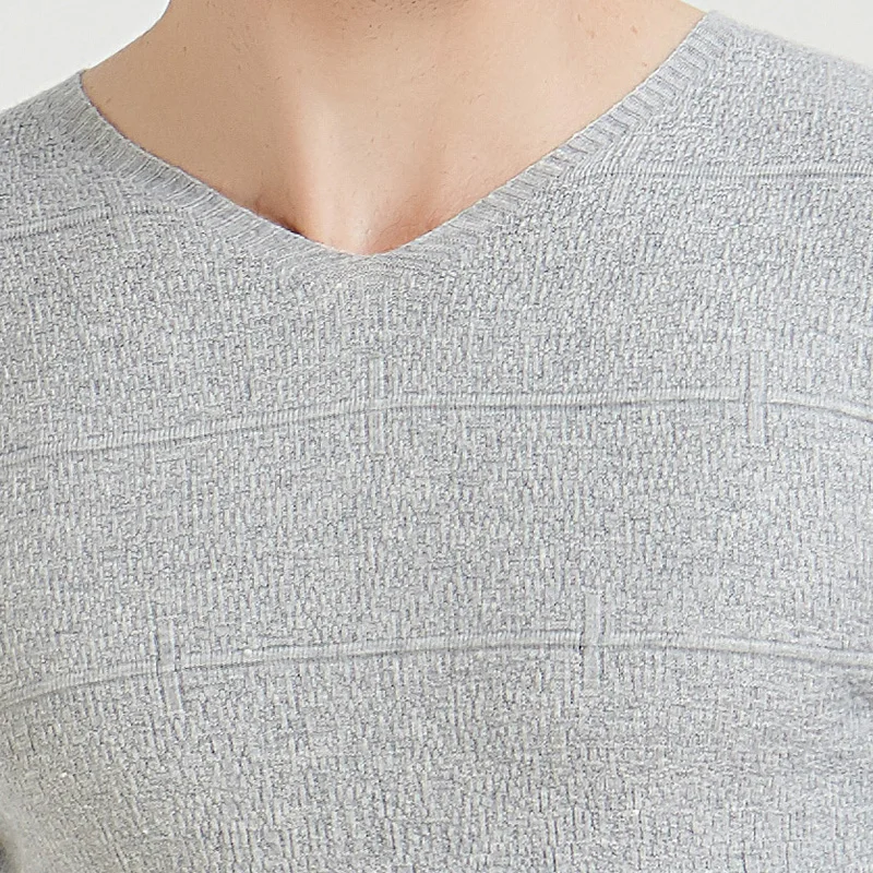 Мужской повседневный облегающий пуловер и свитер для мужчин однотонный