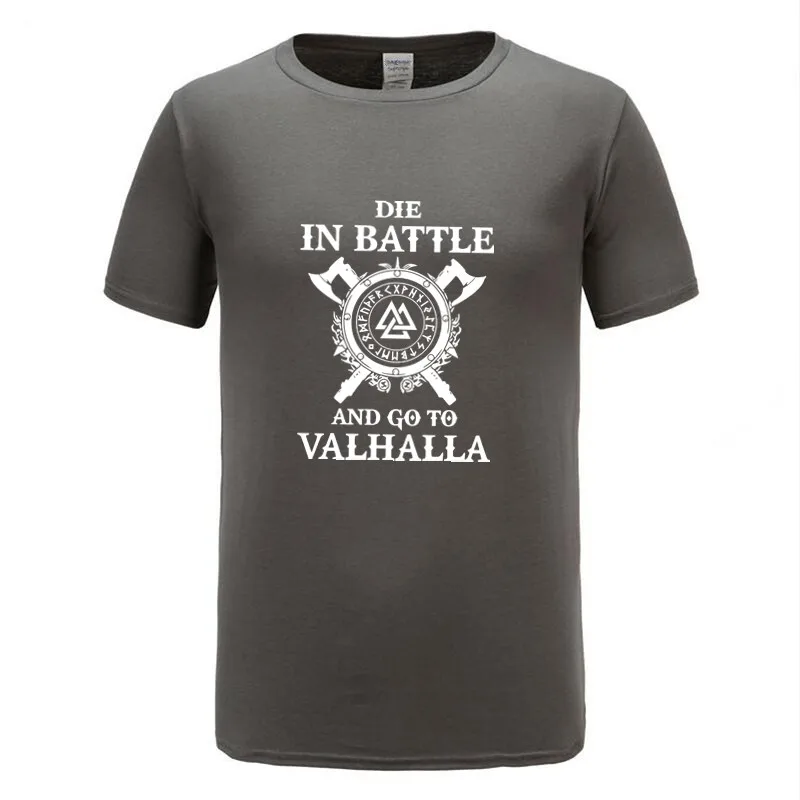 Мужские футболки для ТВ-шоу Die In Battle And Go To Valhalla популярная летняя футболка Vikings 2021