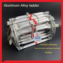 New 5M High Quality Fire Rescue Equipment Aluminum Alloy Wire Rope Life-saving Ladder Escape Rope Ladder to Safety Self-help
