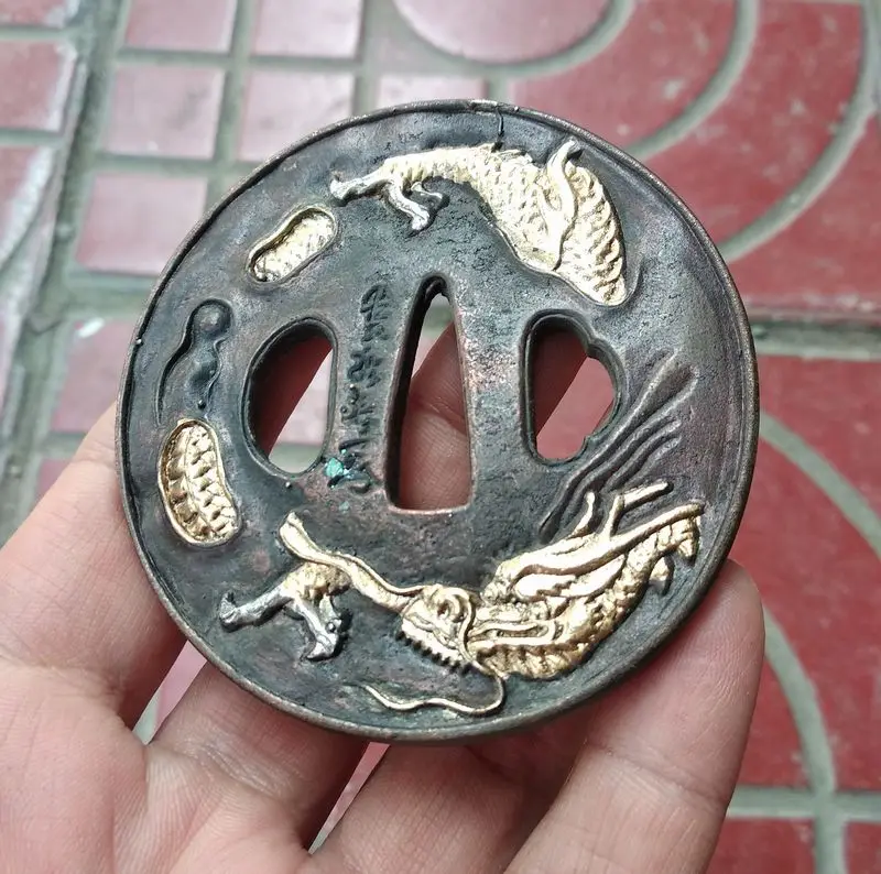 Редкие винтажные аксессуары Tsuba для ниндзя Цуба для катаны самурайский меч