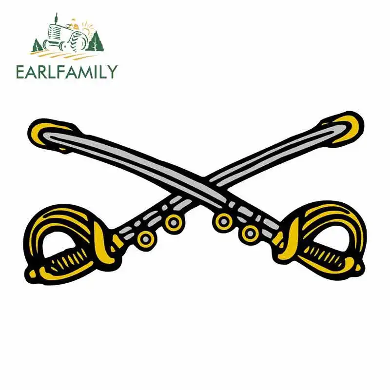 

EARLFAMILY 13cm x 6.6cm for U.S. Army Cavalry Sign Car Stickers Helmet Motorcycle Sunscreen Vinyl JDM Bumper Truck Graphics