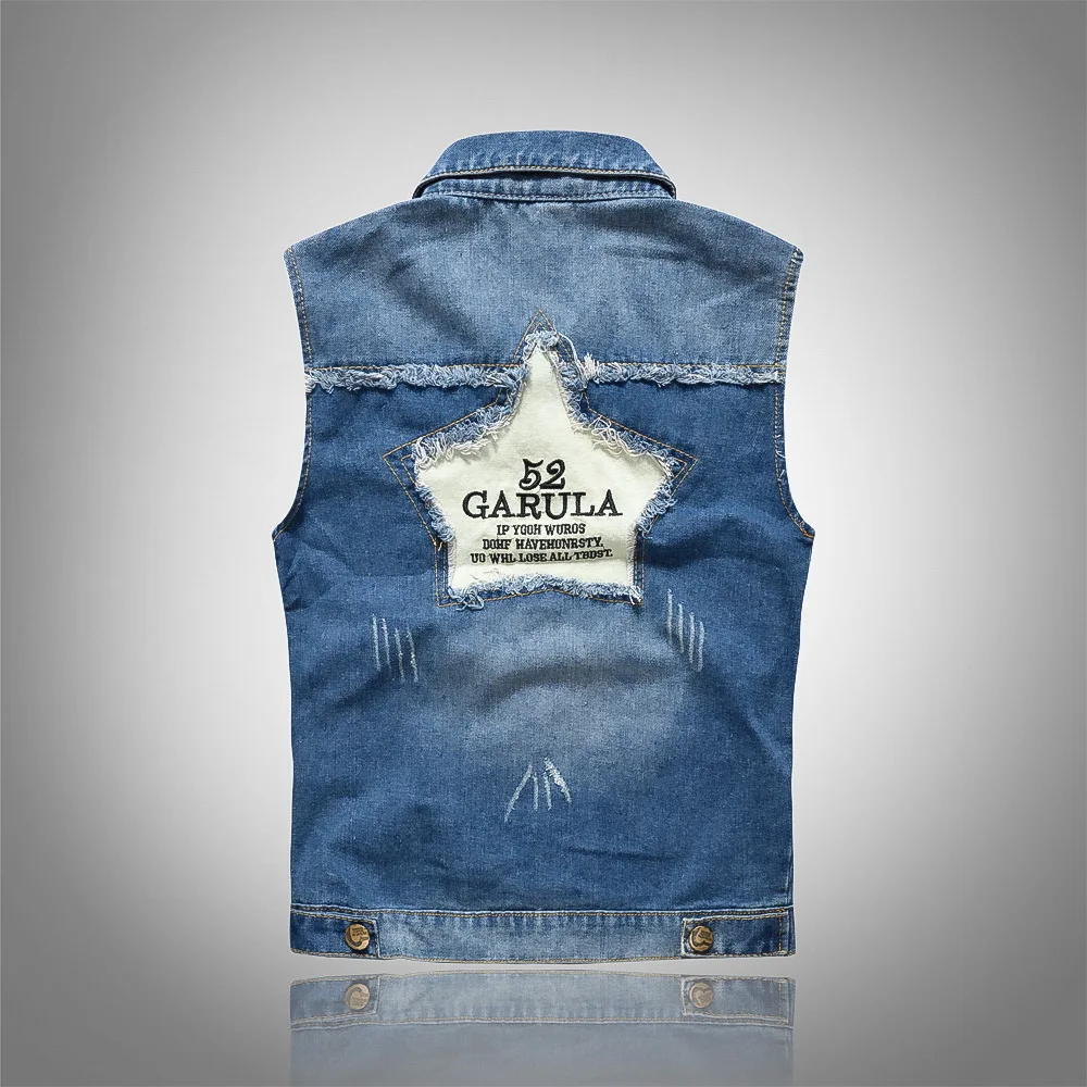 Горячая новинка 2020 джинсовая куртка без рукавов для мужчин размера плюс 5XL