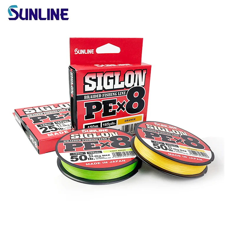150 м/200 м Sunline Siglon PEx8 PE рыболовная леска японский импорт сырой шелк износостойкий
