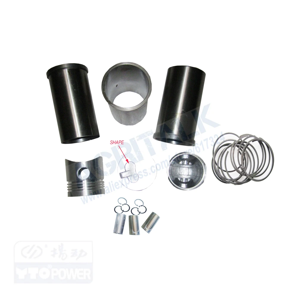 Набор поршней колец штифтов вкладышей и зажимов для двигателя Yangdong swirl Y385T.