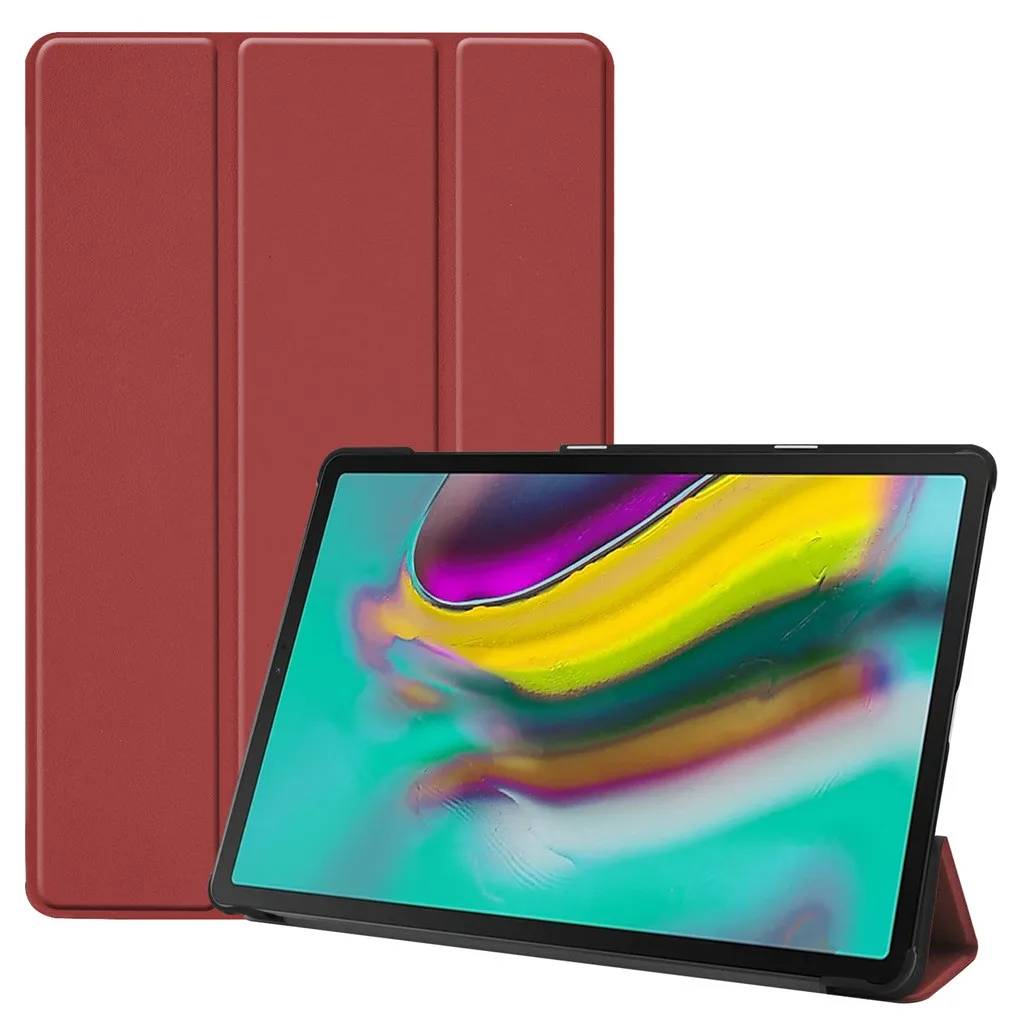 

Кожаный чехол смарт-чехол с откидной крышкой-подставкой для Samsung Galaxy Tab S5e 10,5 2019 T720 T725 Магнитный чехол для стол Стильный чехол-книжка с длинны...