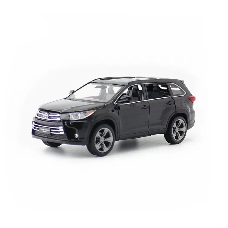 

JACKIEKIM Diecast Toy Model 1:32 Scale Toyota Highlander SUV Sport Car Pull Back Sound & Light Educational Collection Gift