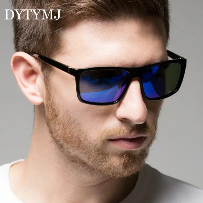 

DYTYMJ Square Sunglasses Men Mirror Sun Glasses for Men Vintage Sunglasses Retro Sunglass Trend Shades Gafas De Sol Hombre