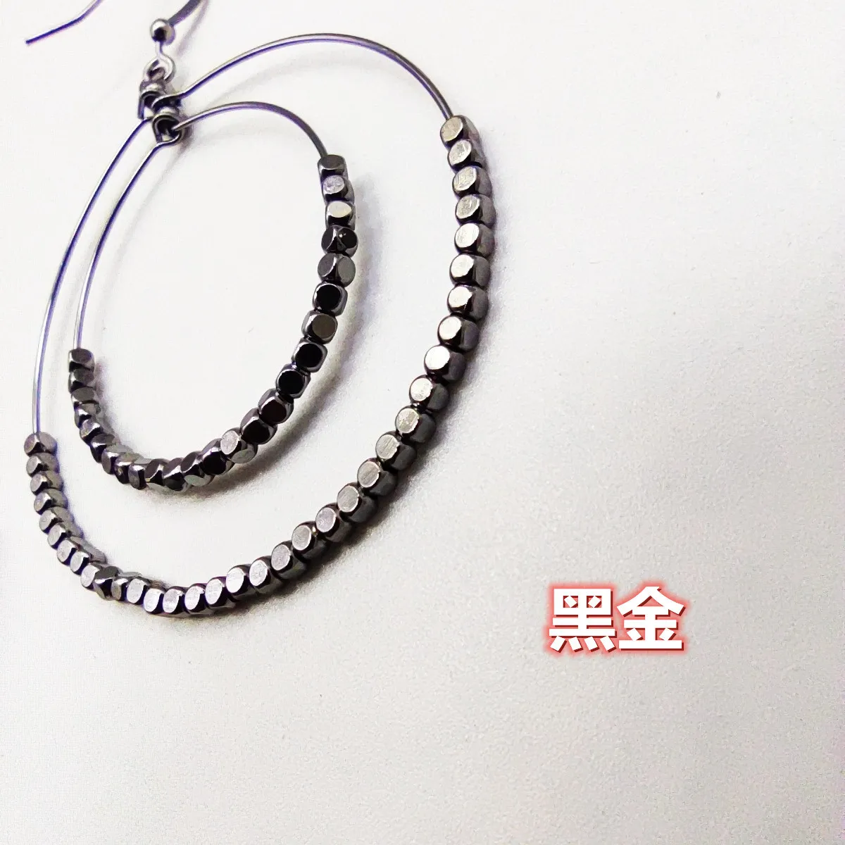 

EXN514 Double crystal earrings with multi-layer Beaded Earrings