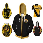 2021 Cobra Kai Cosplay, куртка, толстовки с капюшоном Детский пуловер, пальто, Толстовка костюм на Хэллоуин Топы 80s, футболка и брюки, уличная одежда