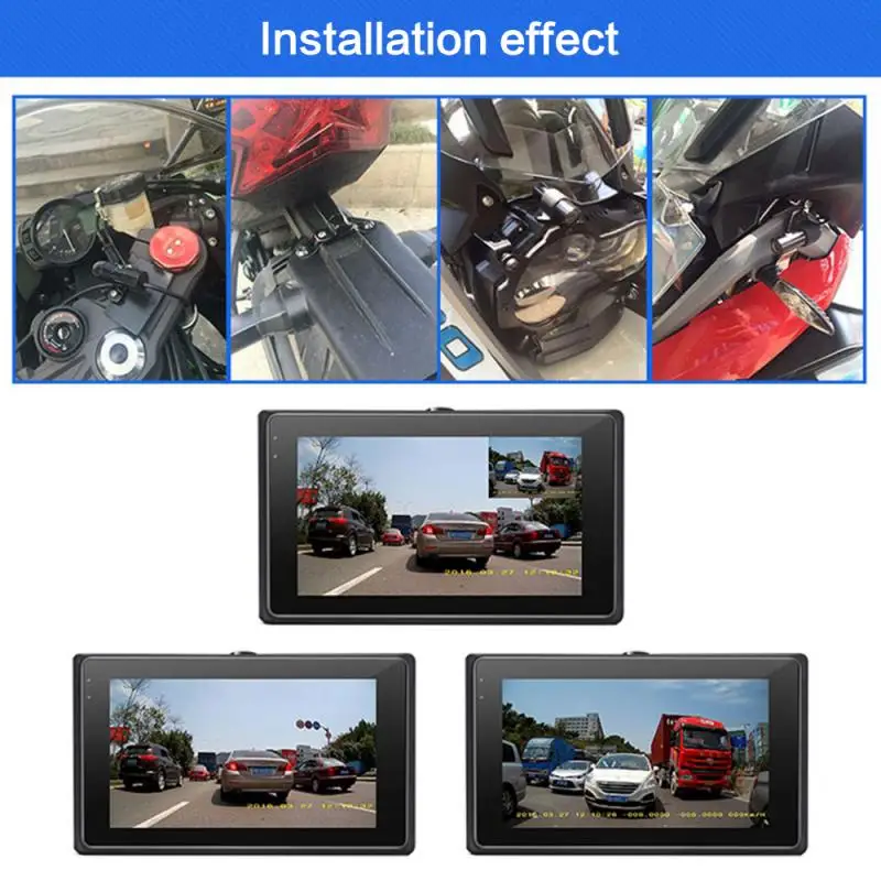 

3"LCD 1080P HD Motorcycle DVR Dash Cam Dual Camera G-sensor AUTO Video Recorder DVR/Dash Camera Car DVR Car Accessories