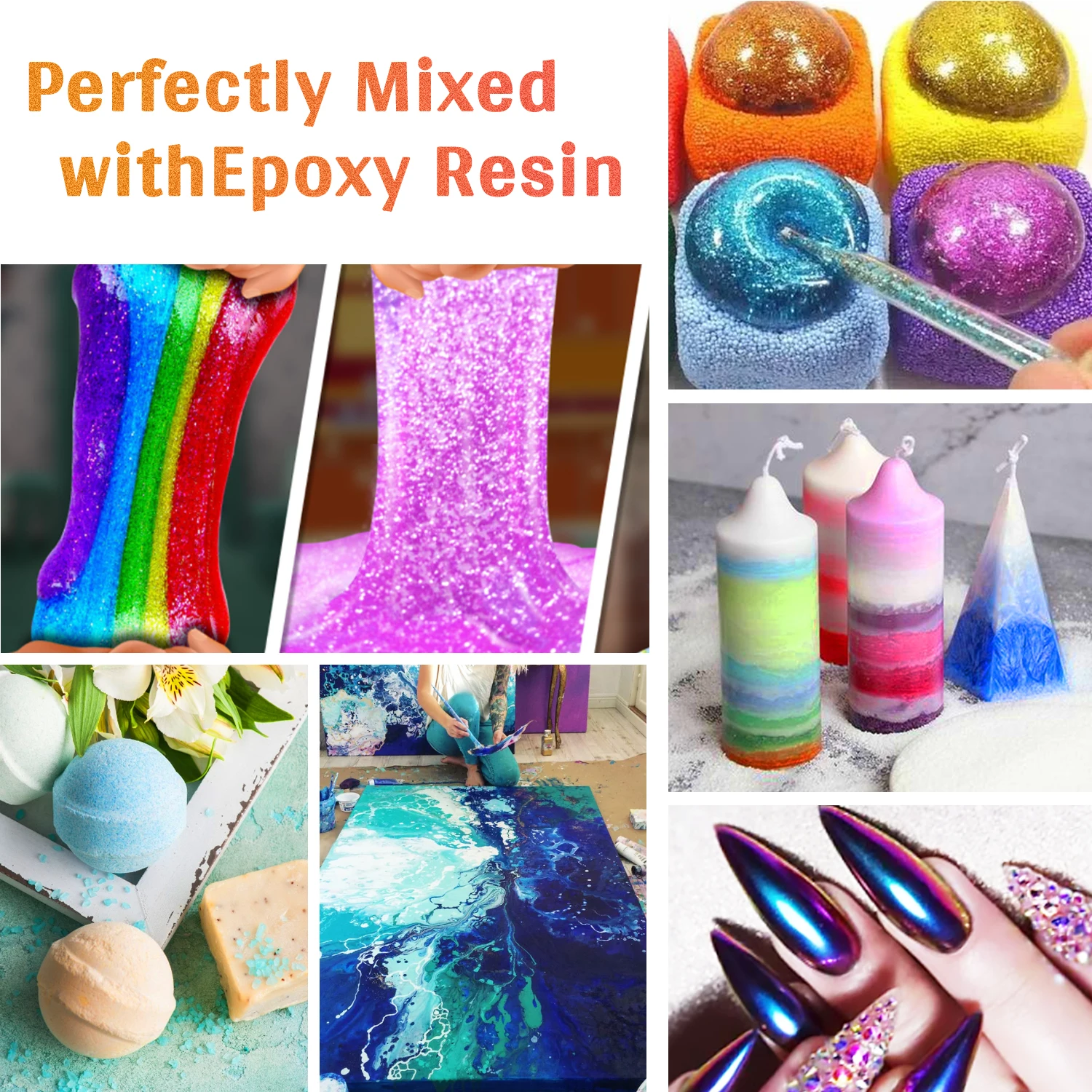 Хамелеонский набор краски из смолы, меняющей цвет, жемчужного эпоксидного пигмента, порошка, используемого для создания украшений.