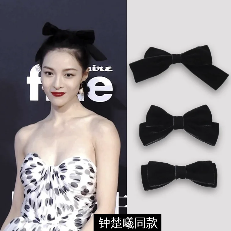 

13Style Women Bowknot Retro Hair Clip Headwear Velvet Solid Color Ribbon Hairpin Double layer Bowknot Girls Fashion Hairwear