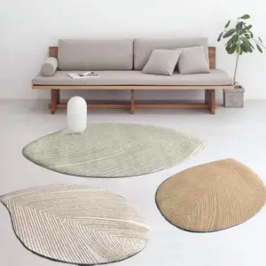 nordic ins hot leaf shaped carpet rug oval round living room carpet bedroom rug bedside mat doormat boho room rug dropshipping free global shipping