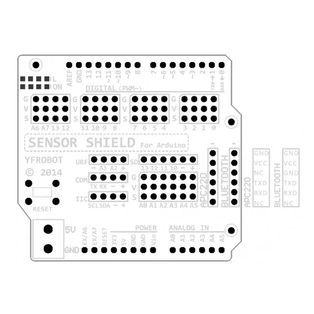 1 шт. V5 Датчик Щит Плата расширения щит для Arduino UNO R3 V5.0 электронный модуль Датчик Щит V5 Плата расширения
