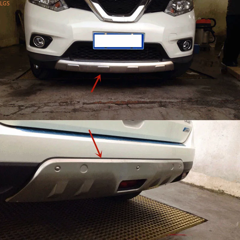 

For Nissan X-Trail 2014-2019 stainless steel Front and rear bumpers Guard Anti-scratch protection car accessories