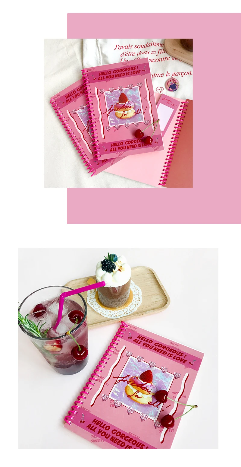 SIXONE INS вкусный торт А5 катушка книга цветная пустая тетрадь Корея милая девушка альбом для рисования дневник