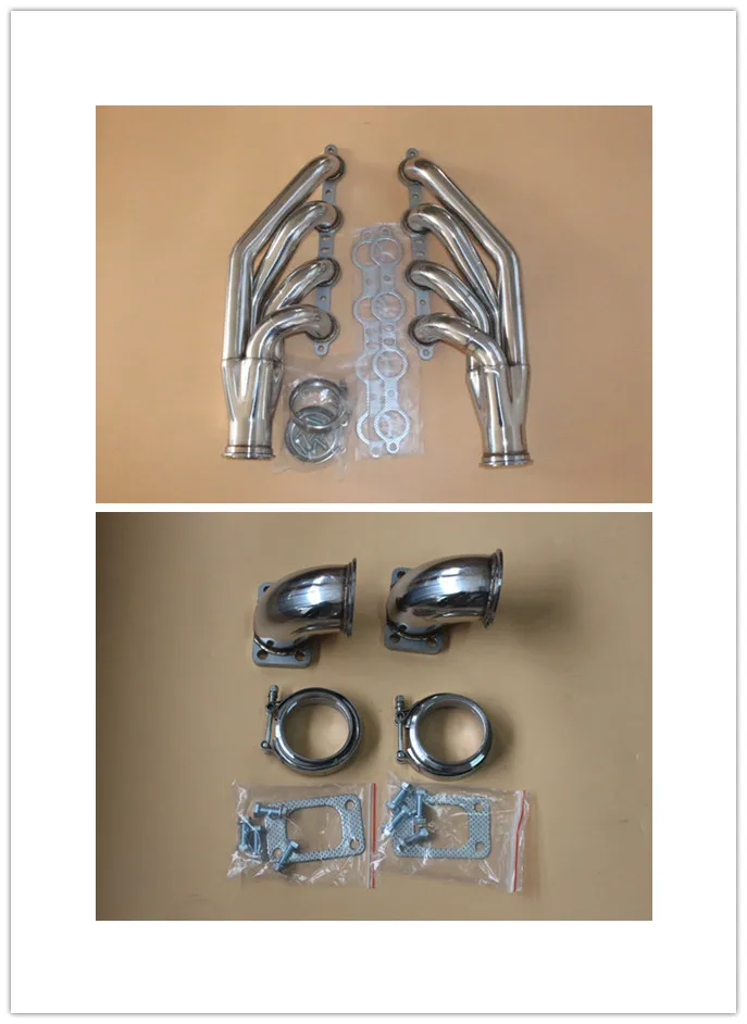 Выхлопная головка для блока CHEVY V8 LS1/LS2/LS3/LS4/LS6/LSX + 2 шт. 3 дюйма на T3 адаптер одна пара