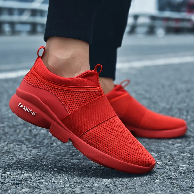 

2021 New Men's Casual Shoes Summer Breathable Mesh Sports Shoes One Foot Kicking Sleeve Lazy Mesh Running Shoes Comfortable