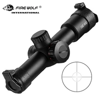 fire wolf 4 5x20 compact hunting rifle mirror red p4 cross sight with sight tactical with reversible lens cap and ring