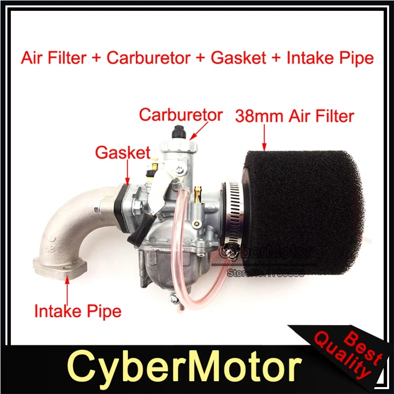 Mikuni 26 мм карбюратор VM22 Carb в сборе черный 38 воздушный фильтр для 110cc 125cc 140cc