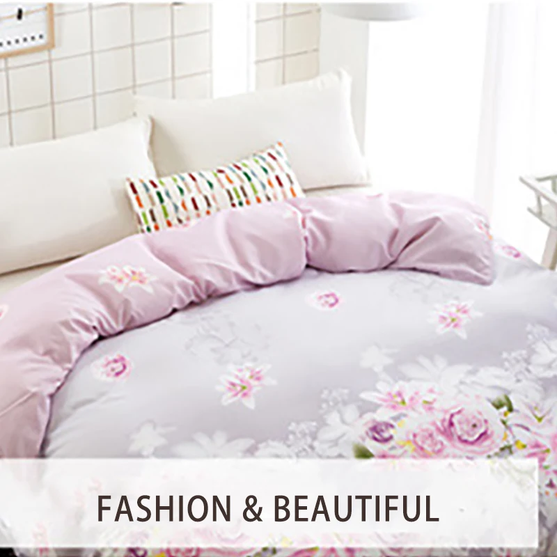 denisroom flower bed linens Simple bedding set fashion bedclothes Duvet Cover sheet and pillowcase Queen king size AW72* | Дом и сад