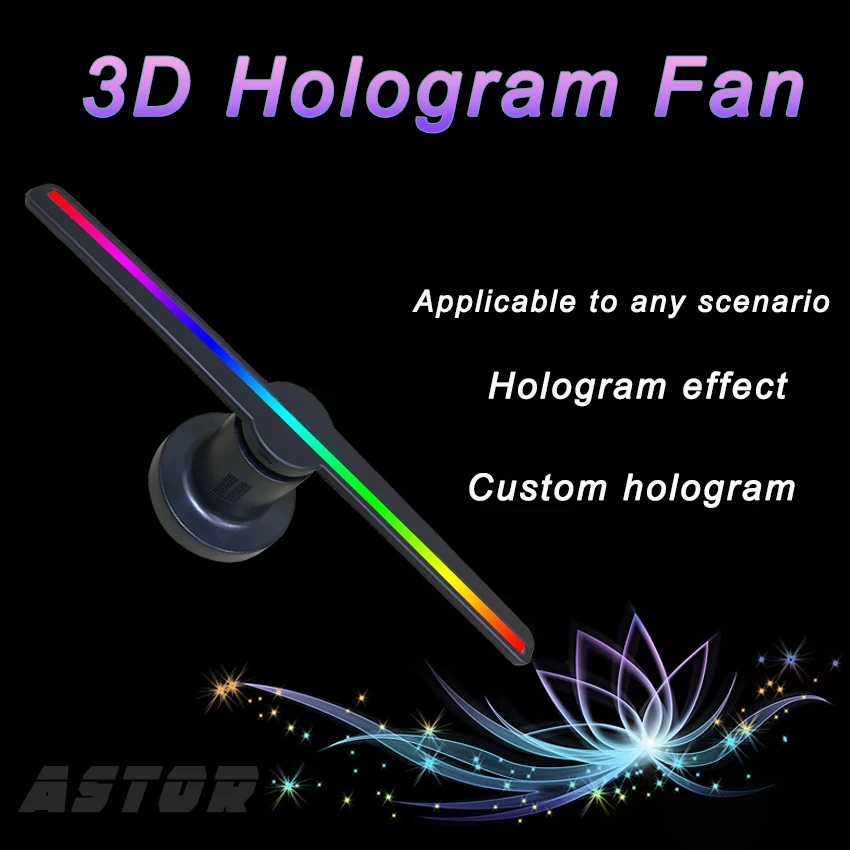 42 см 3D Голограмма рекламный дисплей светодиодный вентилятор голографическая