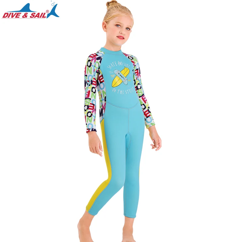 Детский неопреновый купальник с длинными рукавами и принтом медузы 2 5