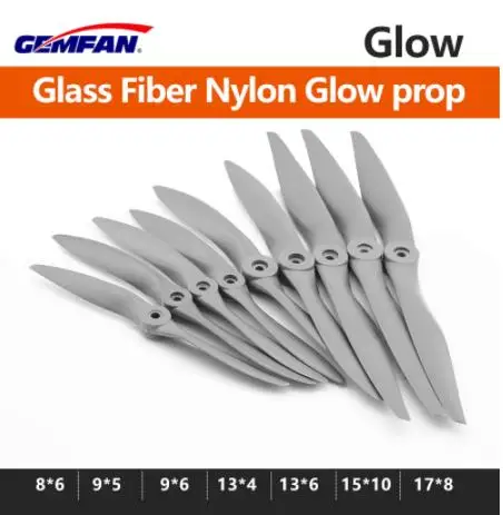 1 шт. блестящие пропеллеры из стекловолокна и нейлона GEMFAN 8X6/9X5/9X6/13X4/15X10/17X8 для DIY