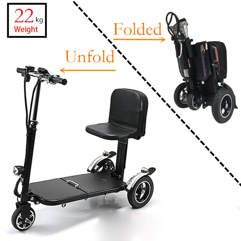 Складной мобильный скутер четырехколесный электрический автомобиль маленькая