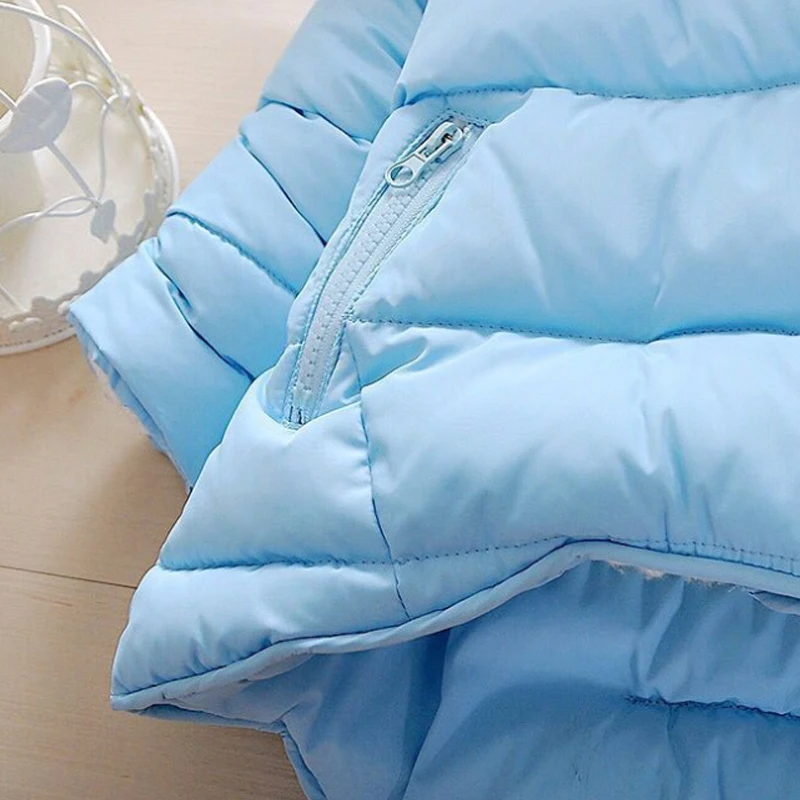 Winter Thick Cotton Coat Down Jacke Park For Girls Down Jacket For Girls Fur Hooded Children Outerwear Children's Down Jacket