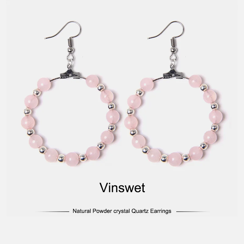 Серьги с натуральным камнем пурпурные аметисты серьги бисером из кристаллов