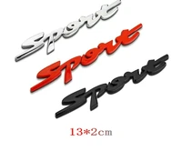 1 pcs 3d abs chrome auto trunk sport logo logo car stickers sport emblem badge sticker car body decal car styling