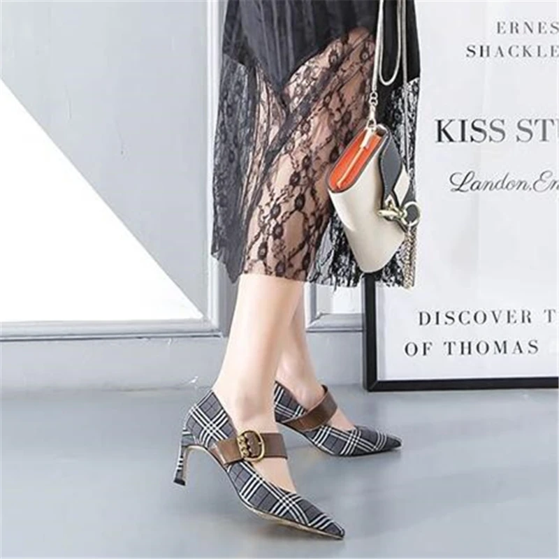 

Mabaiwan Fashion New High Heel Shoes For Women Pointed Toe Buckle Pumps Dress Wedding Shoes Women Zapatos Mujer Sexy Party Shoes