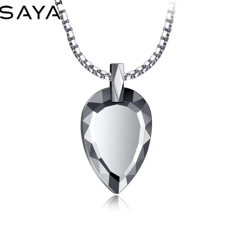 Мужское ожерелье 2021 Полированные Подвески из карбида вольфрама в форме сердца