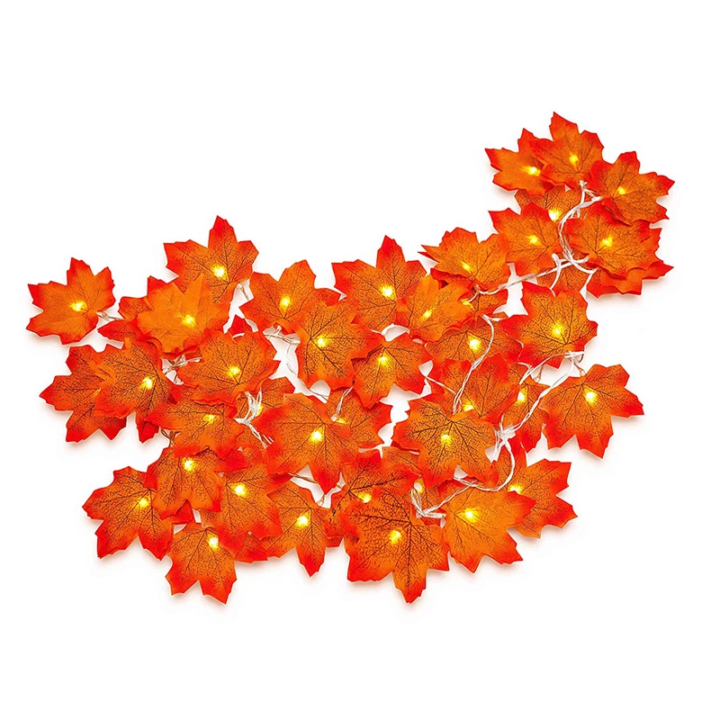 Светодиодный гирлянда с кленовыми листьями на осень светодиодные гирлянды