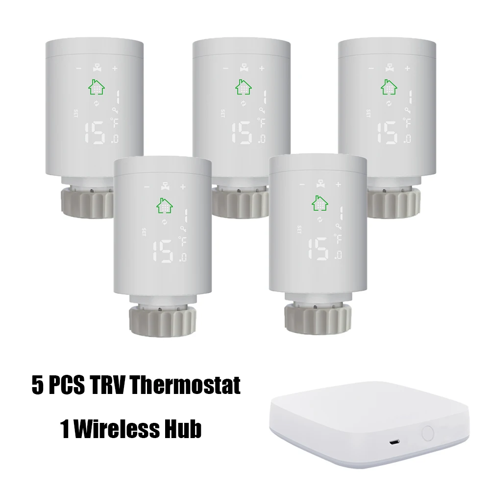 Цифровой комнатный термостат ZigBee 3 0 TRV термостаты радиатора работают с
