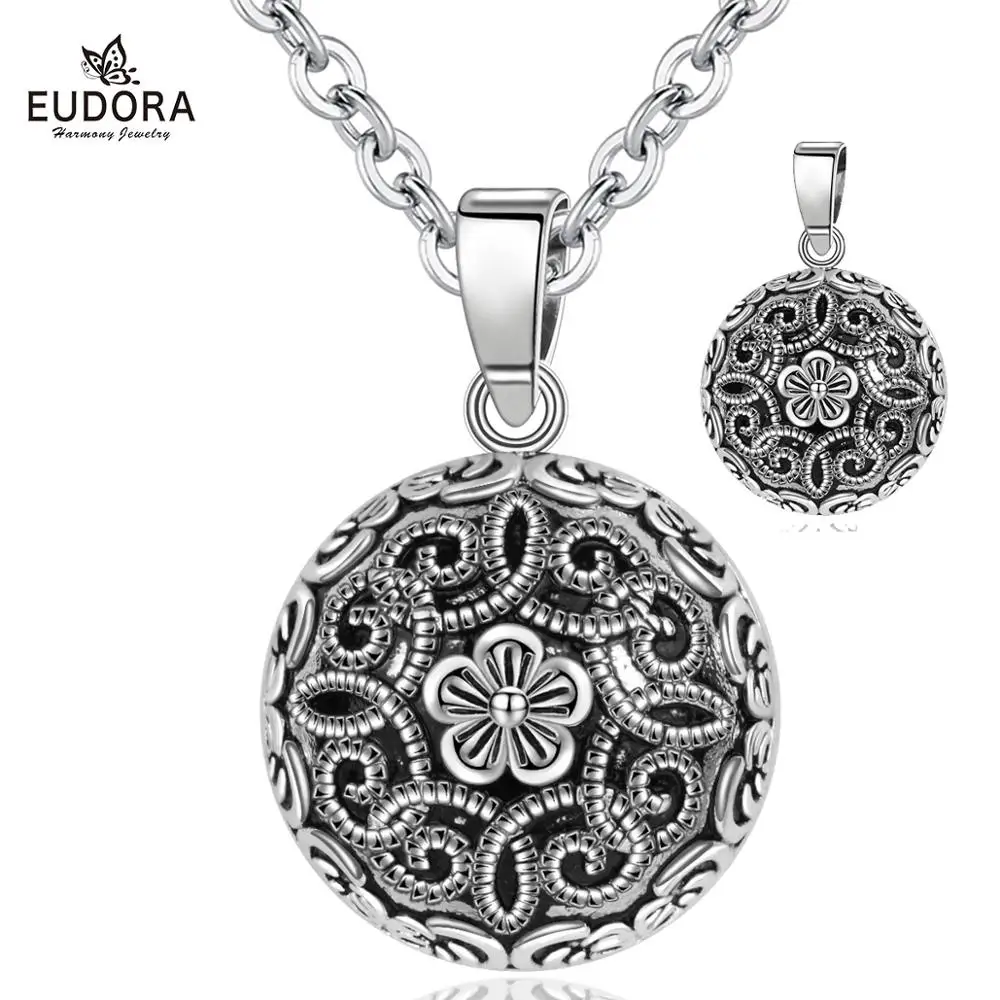 

Eudora Pregnancy bola harmony Pendant black colors harmony bola ball Necklace for pregnant woman pregnancy vintage gift B332Y