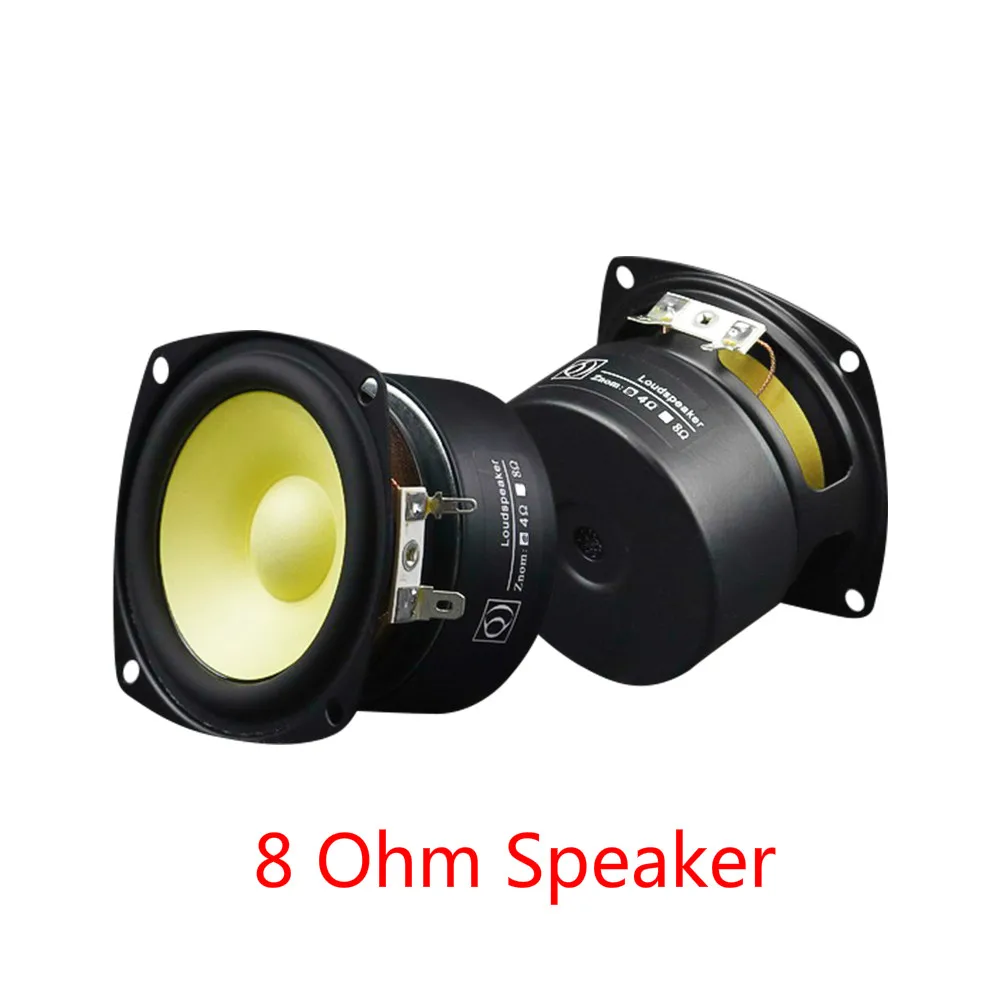 Square 8 Ohm Speaker AIYIMA 2 шт. 3 дюйма Звук Музыка полный диапазон динамик драйвер 4 8 Ом 15 Вт громкие колонки DIY домашний усилитель динамик звуковая система - Цвет: Square 8 Ohm Speaker