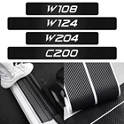 4 шт. водонепроницаемые автомобильные 4D наклейки на дверные пороги из углеродного волокна для Mercedes Benz AMG W108 W124 W126 W140 W168 W176 W201 W202 C180 C200
