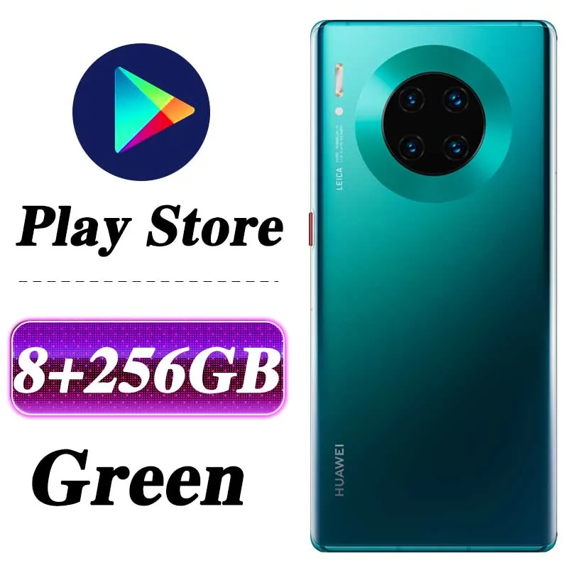 8G 256G Green HUAWEI mate 30 Pro мобильный телефон 6,53 дюймов Kirin 990 Восьмиядерный Android 10 Встроенный датчик жестов Google play - Цвет: 8G 256G Green